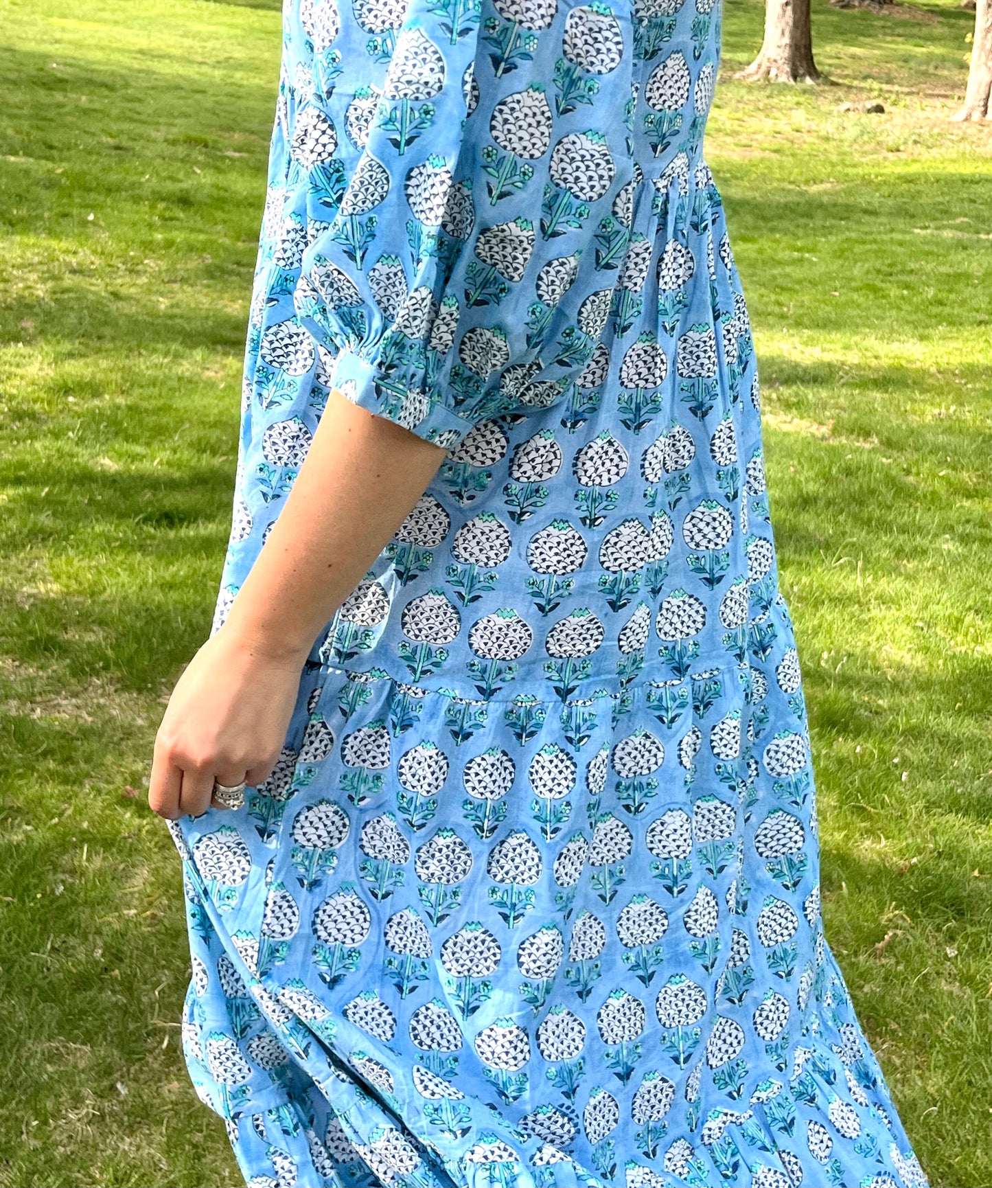 Palmetto Block Print Dress