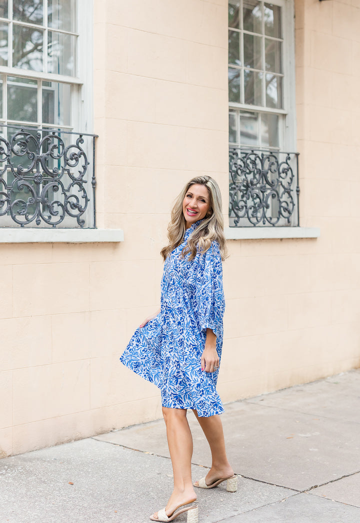 Palmetto Print Mini Dress