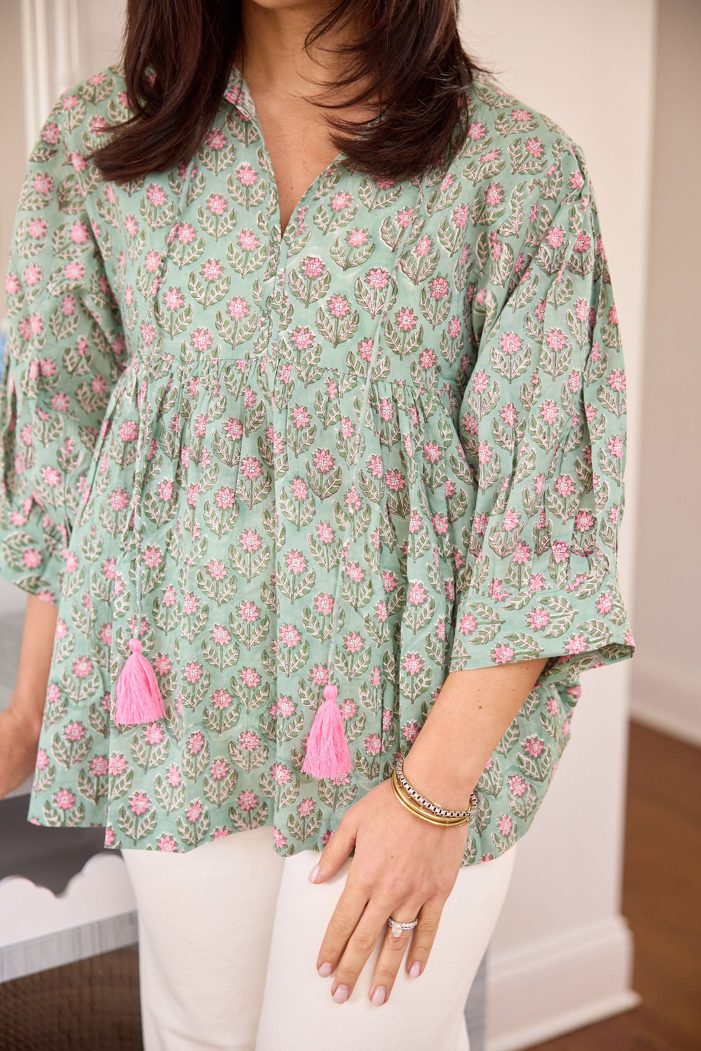 Ophelia Block Print Top