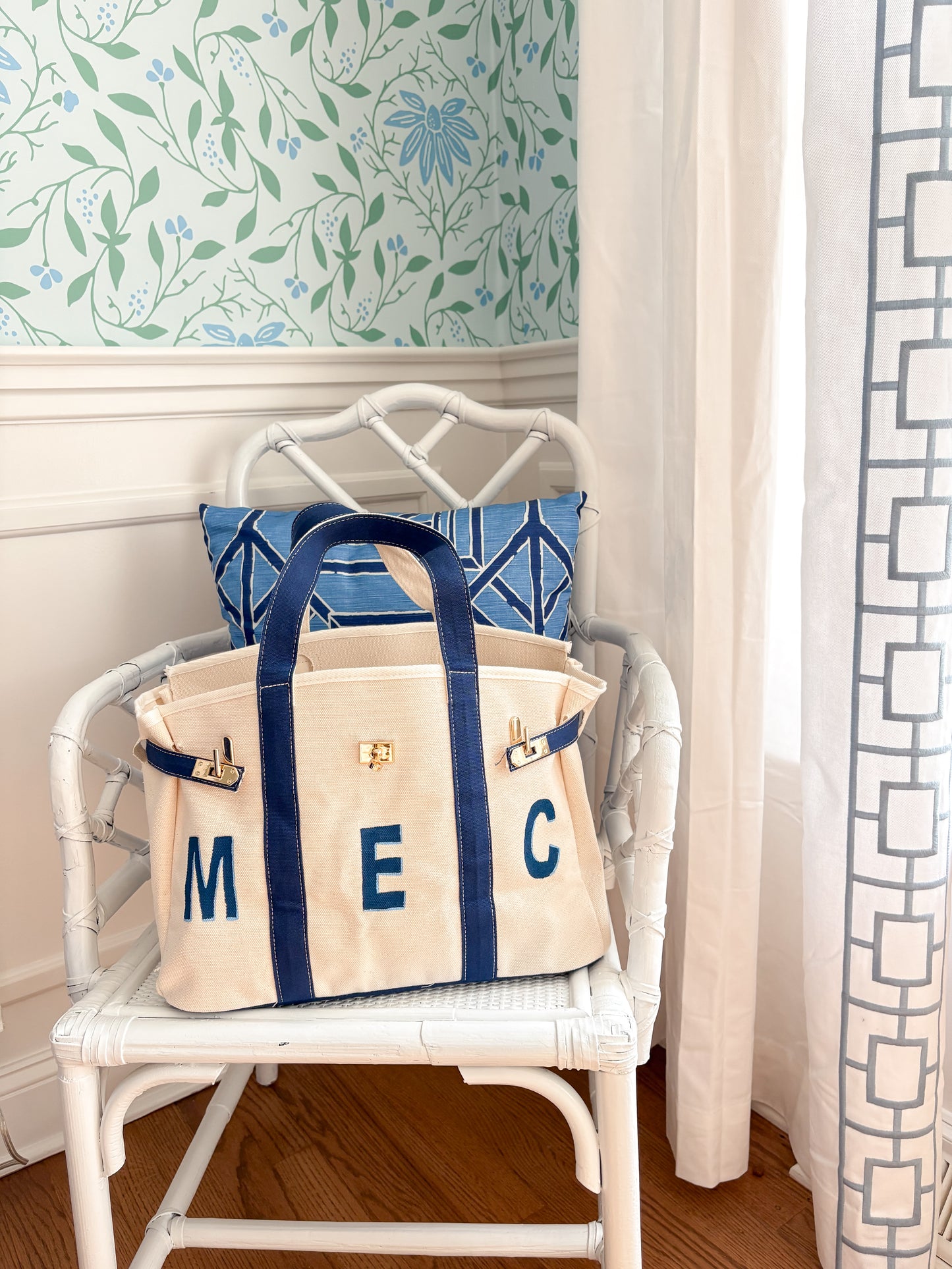 Hand Painted Elizabeth Tote