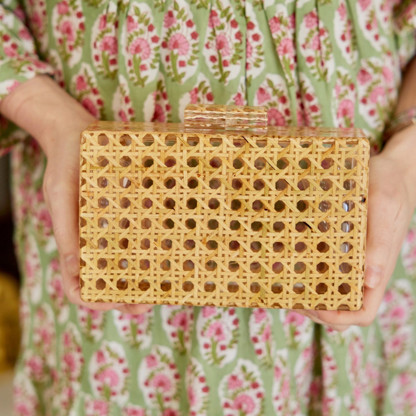 Rattan Box Clutch