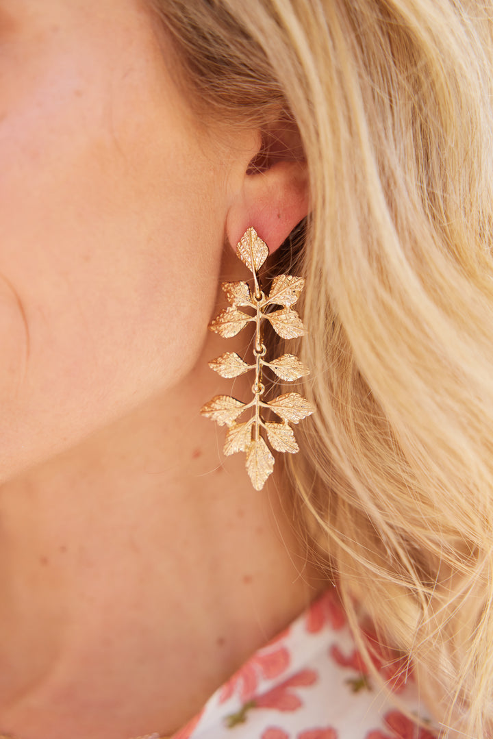 Gold Fleur Earrings
