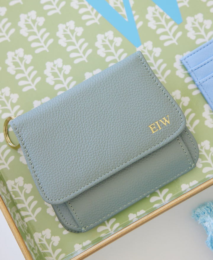 Monogram key ring wallet affordable small