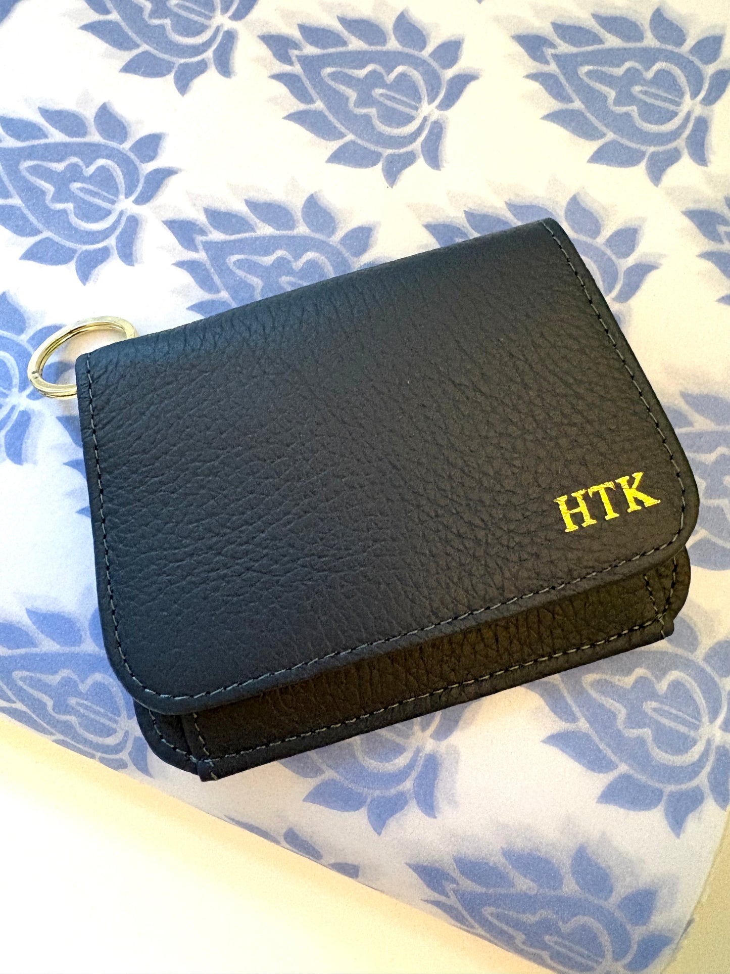 Personalized Leather Key Ring Wallet