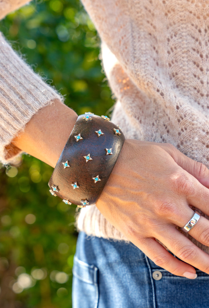 Paloma Wood Starburst Bangle