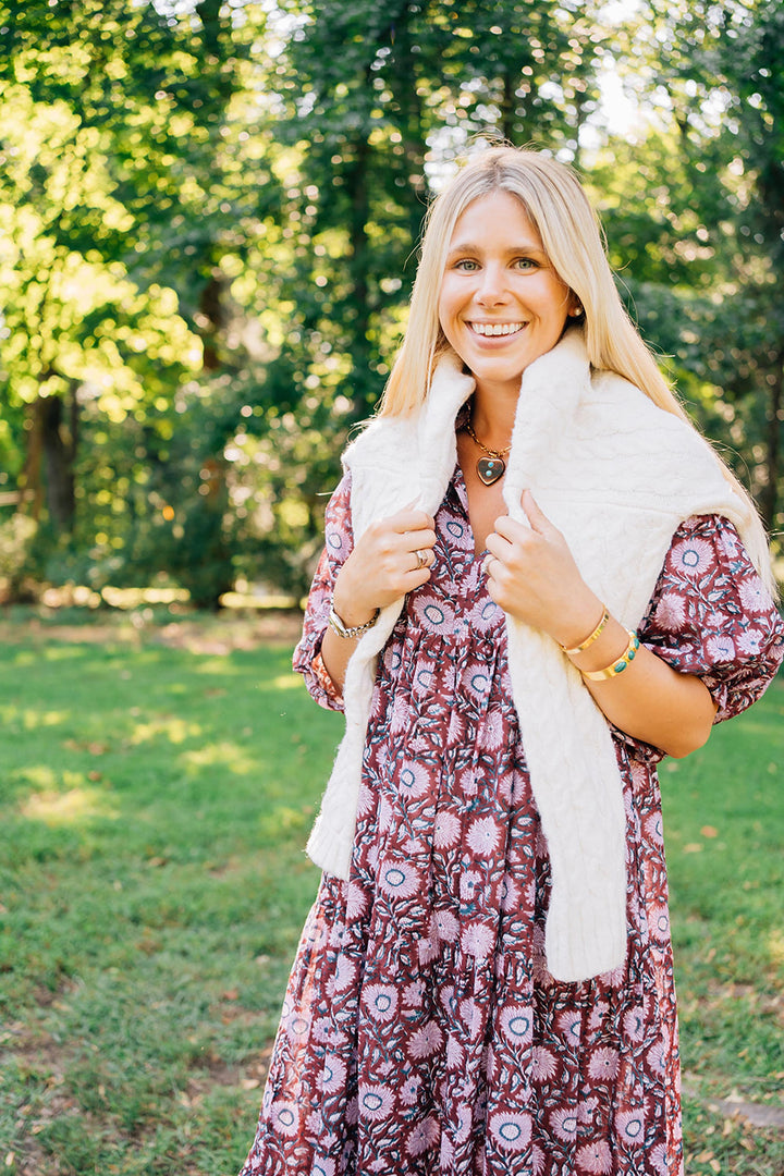 Palmetto Block Print Dress