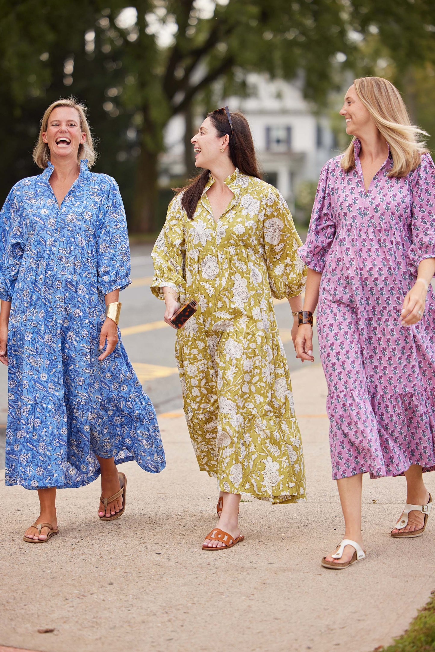 Cotton block print dress summer