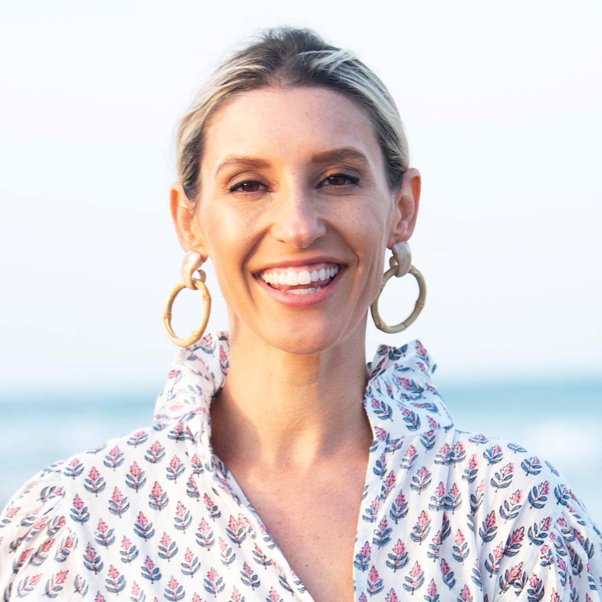 NATURAL BAMBOO DROP EARRINGS