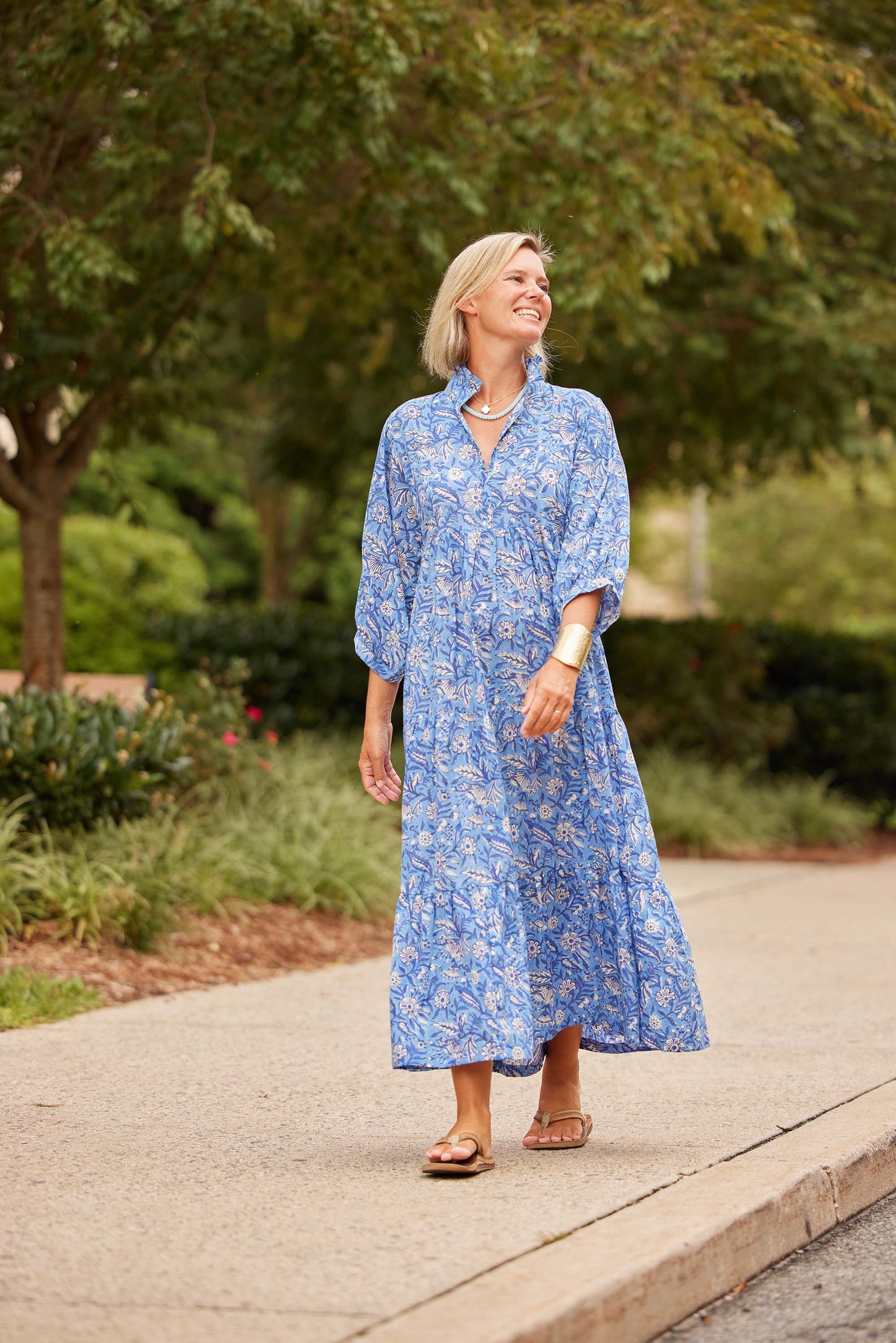 Palmetto Block Print Dress