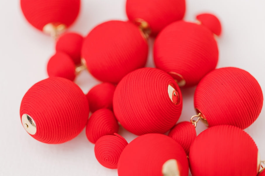 FESTIVE POM EARRINGS
