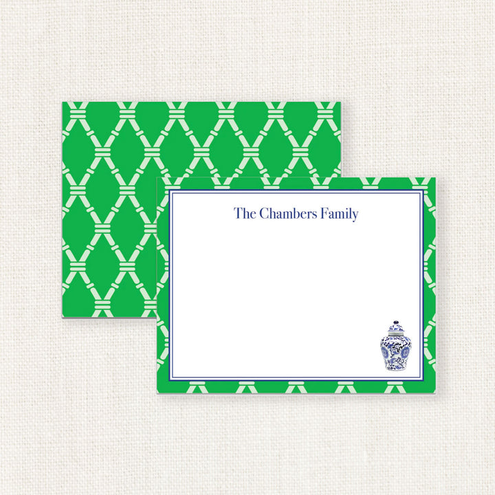 Chinoiserie Green Notecards
