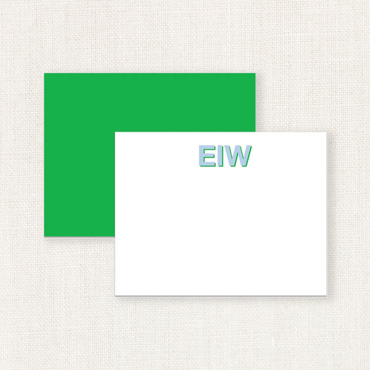 Shadow Initial Notecards