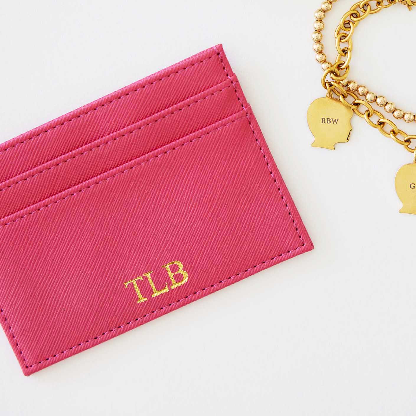 monogram slim card case