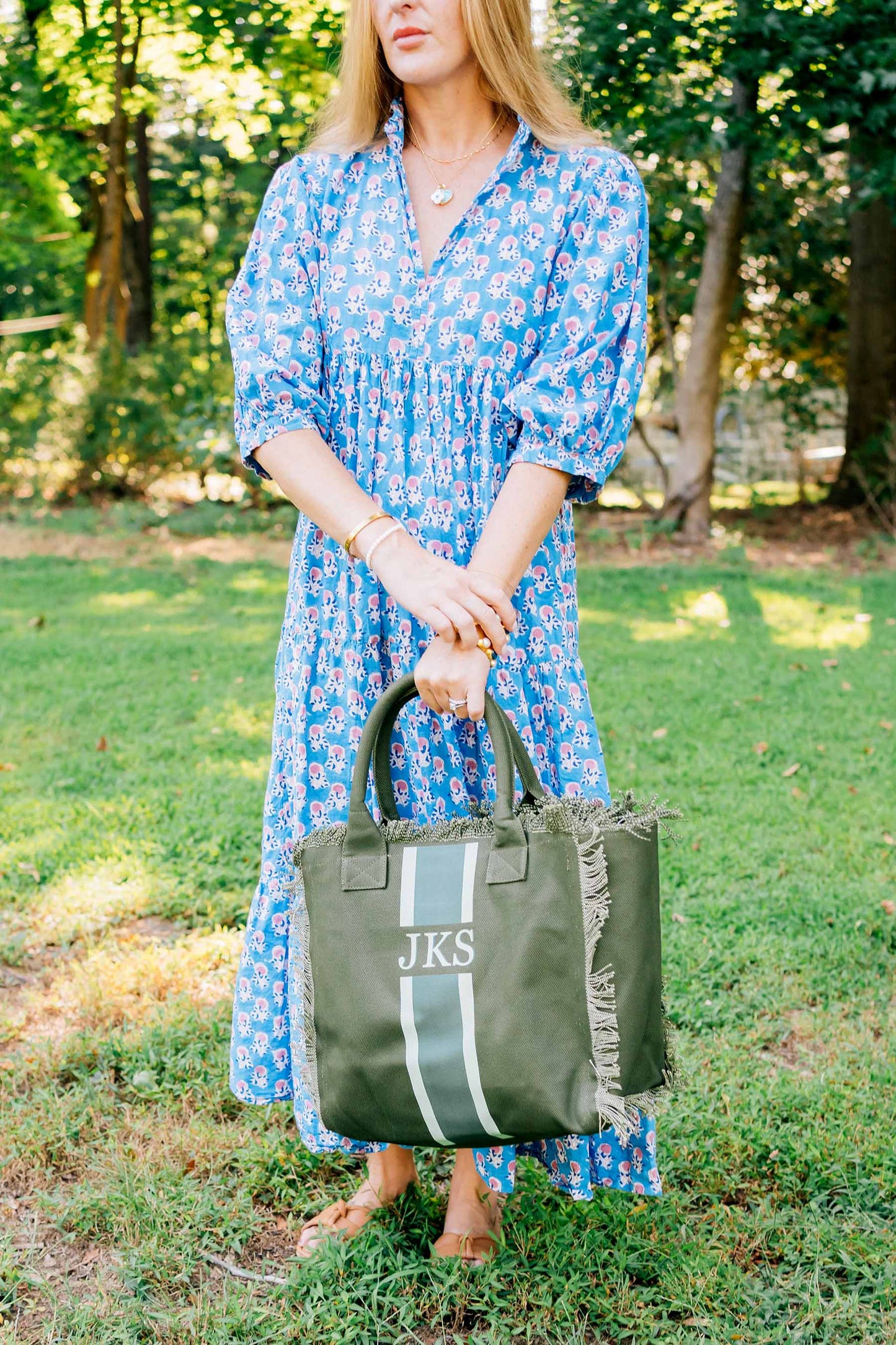 Palmetto Block Print Dress