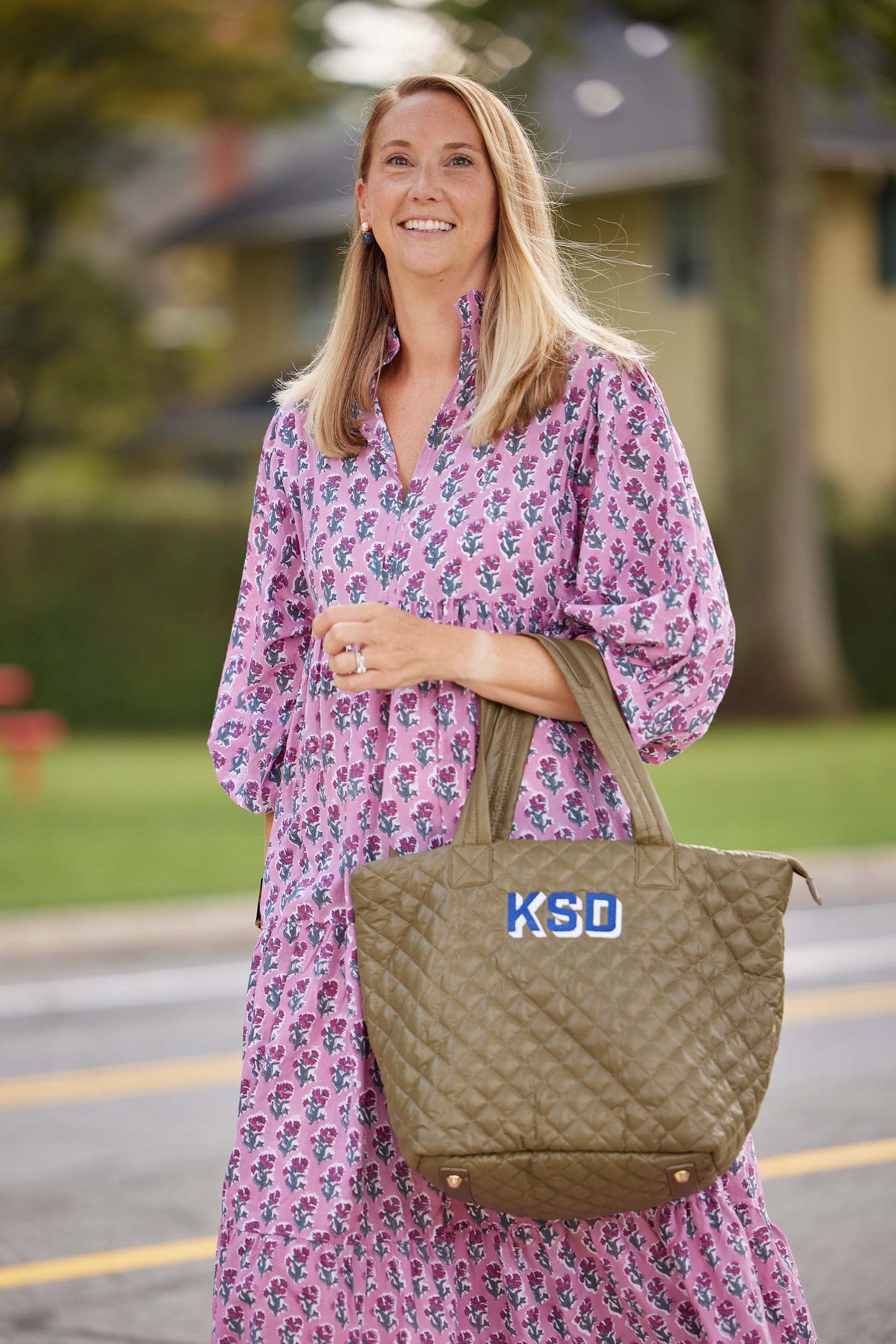 Palmetto Block Print Dress