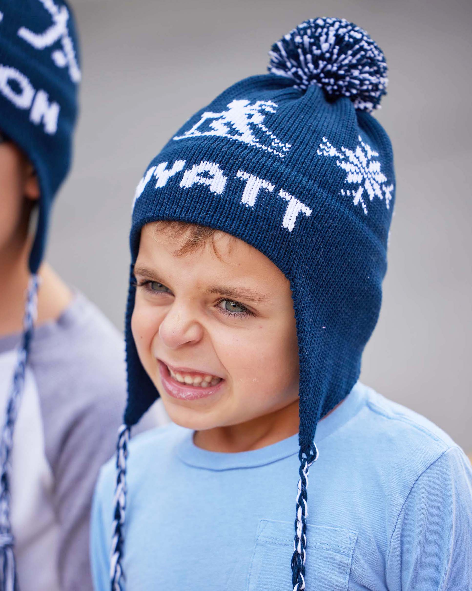 Personalized knit hat best sale