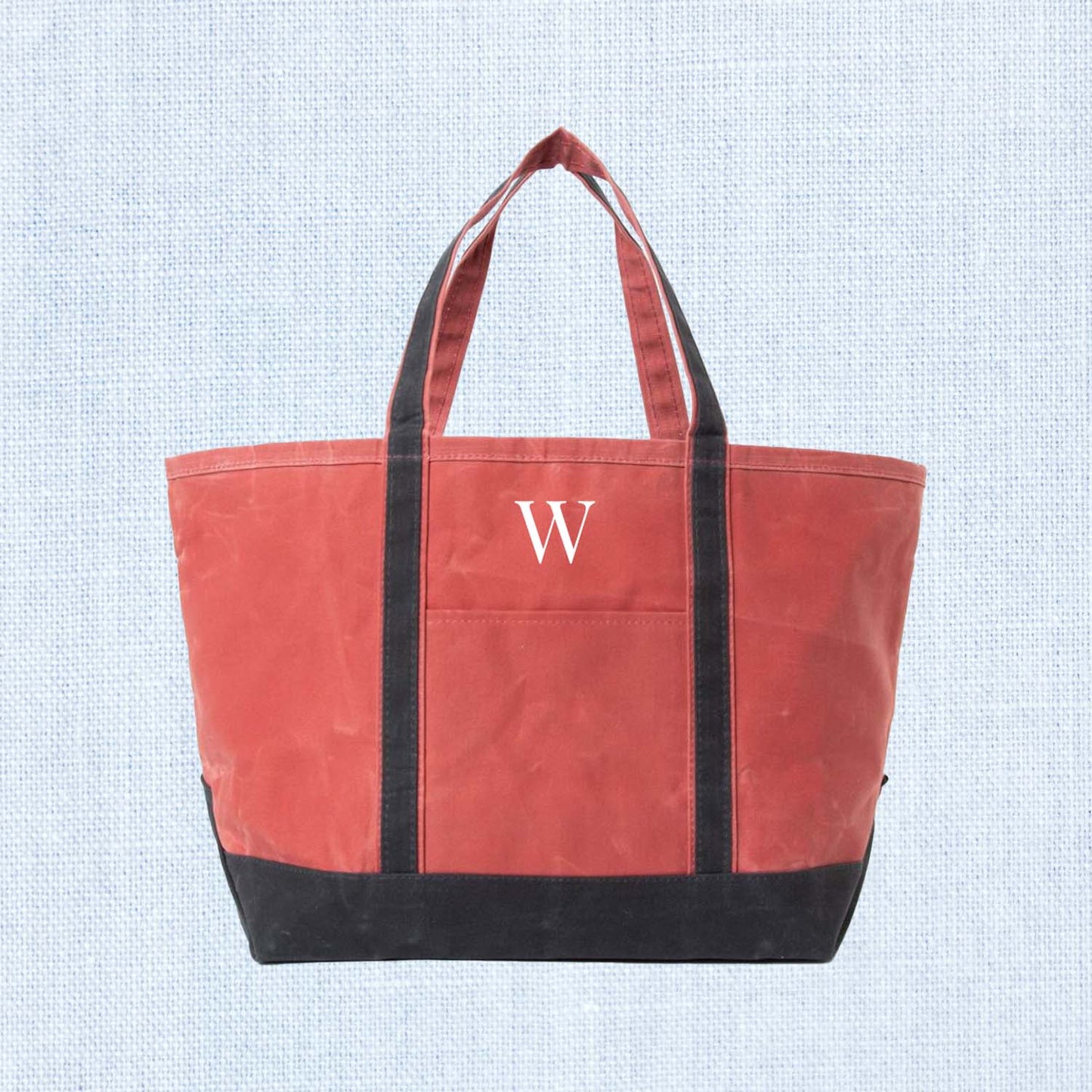 NANTUCKET RED WAXED CANVAS TOTE