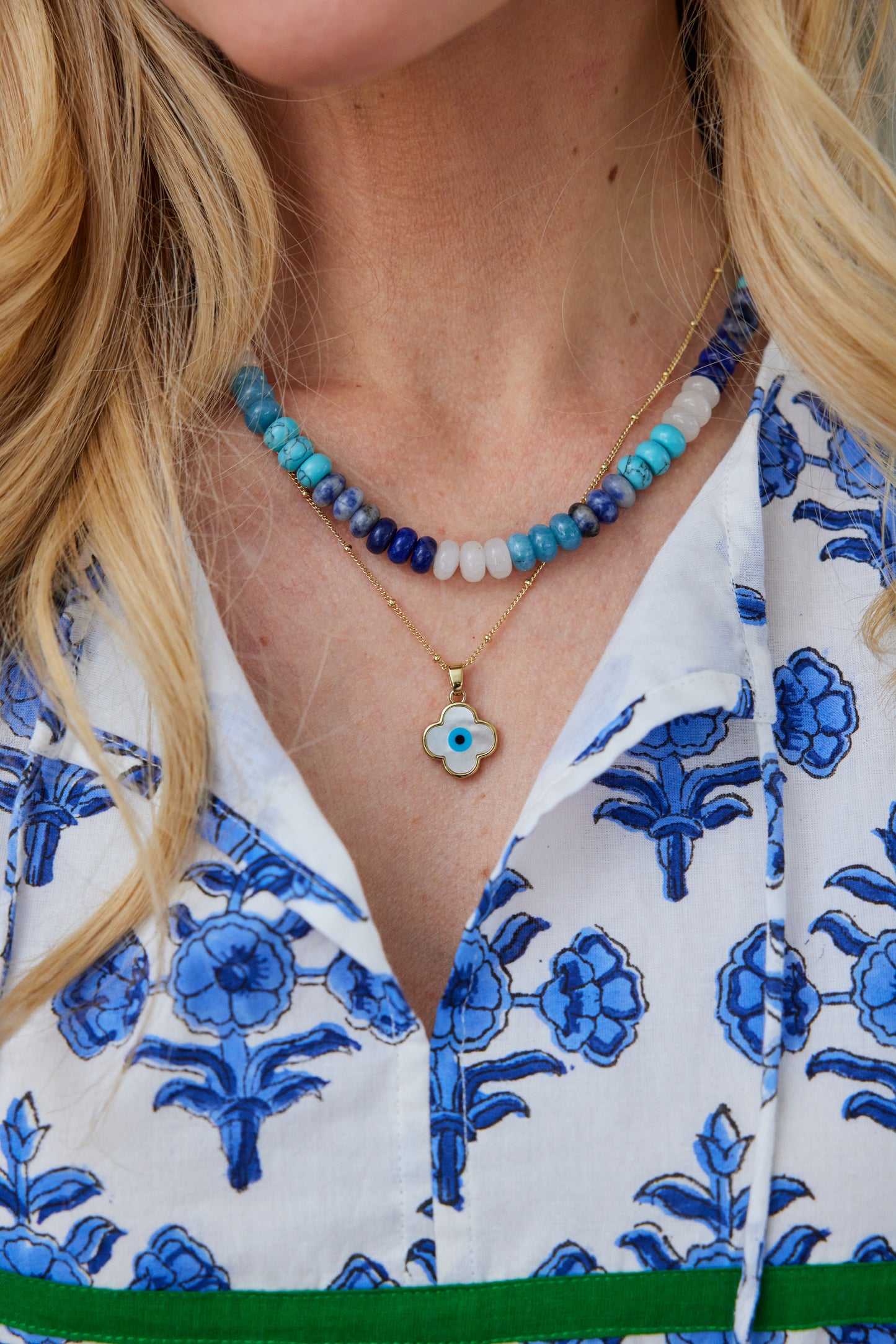 Bleu Evil Eye Necklace