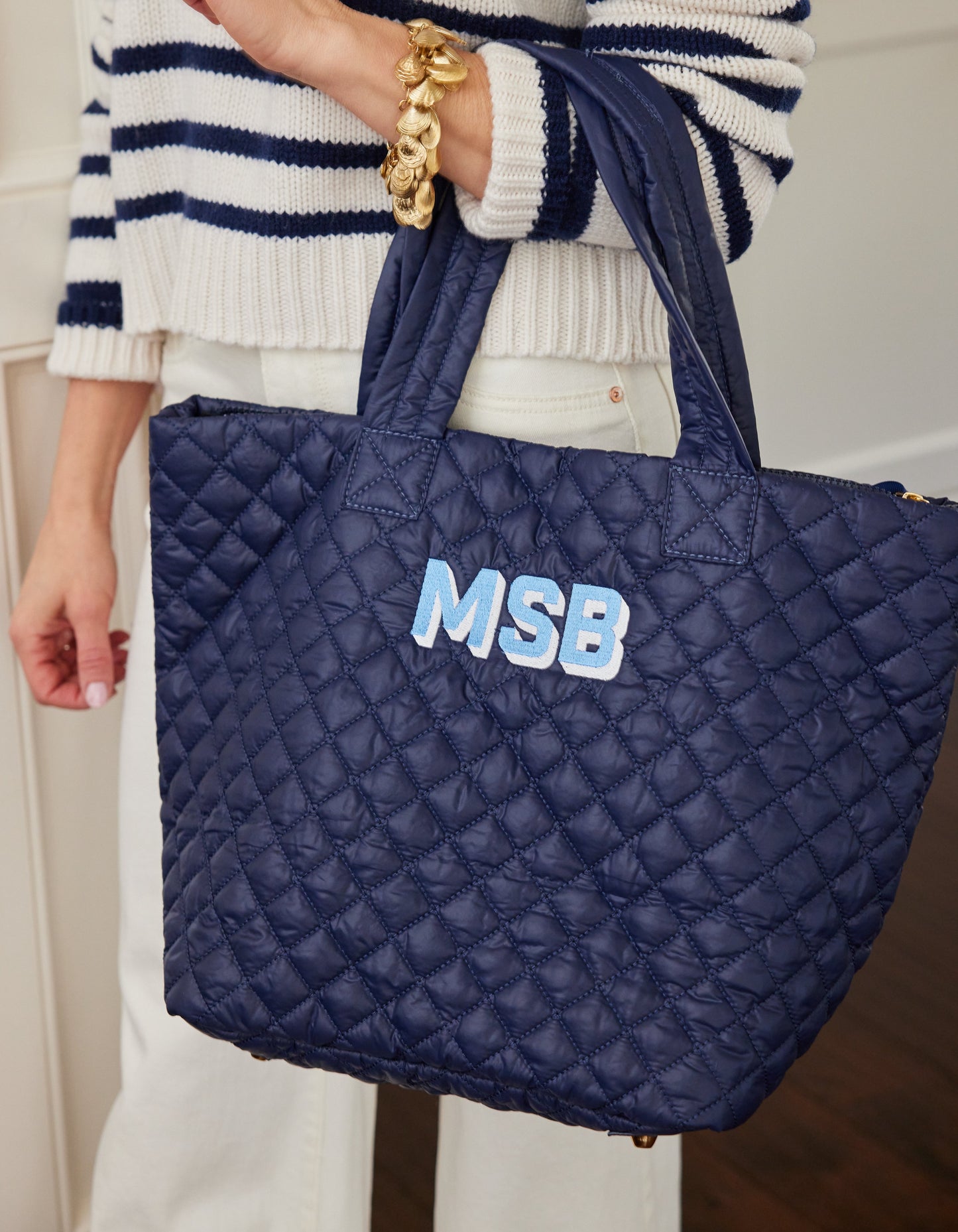 PERSONALIZED QUILTED TOTE