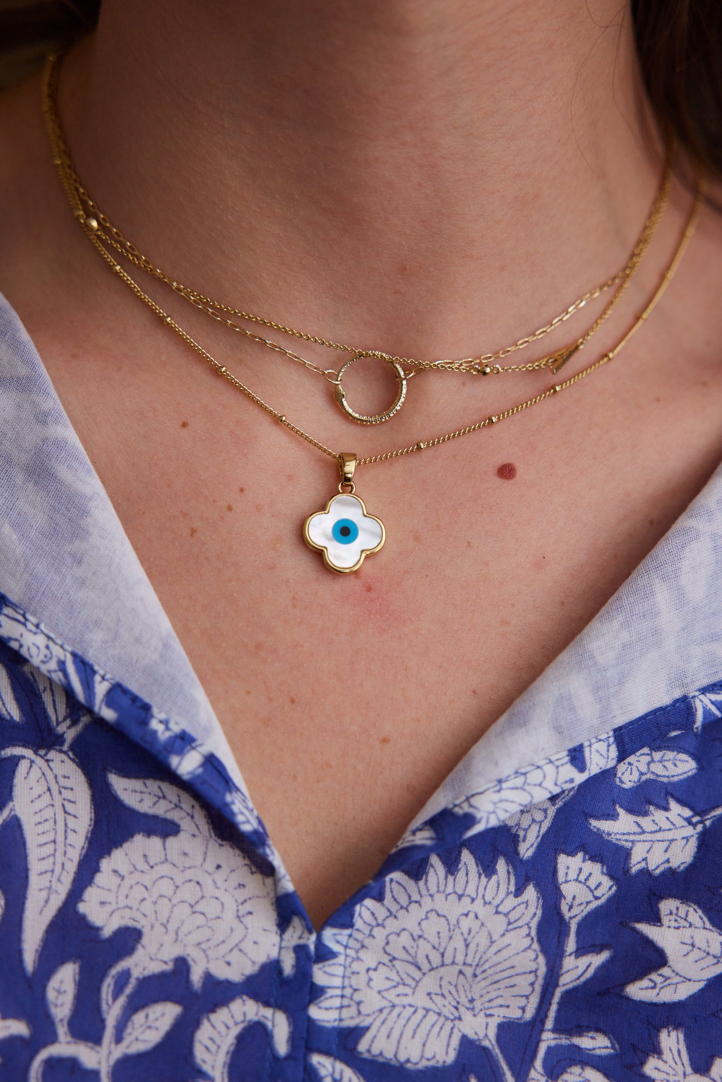 Bleu Evil Eye Necklace