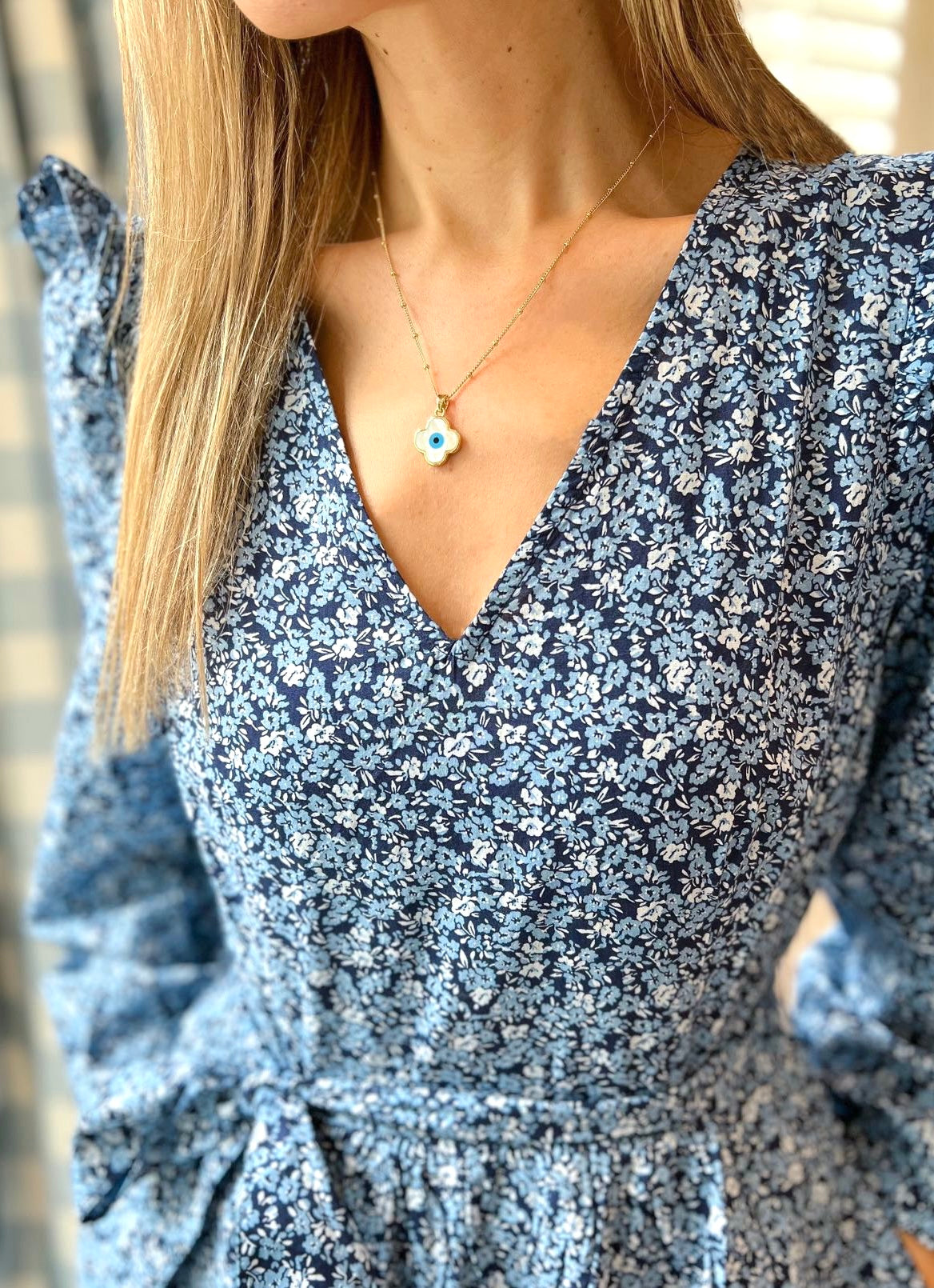 Bleu Evil Eye Necklace