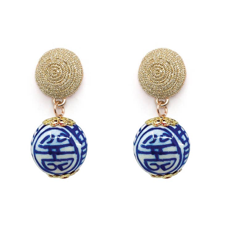 CHINOISERIE THREAD DROP EARRINGS