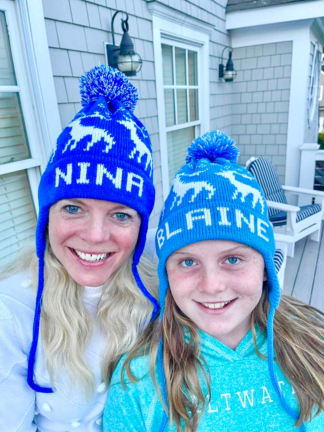 Personalized Adult Knit Flap Hat
