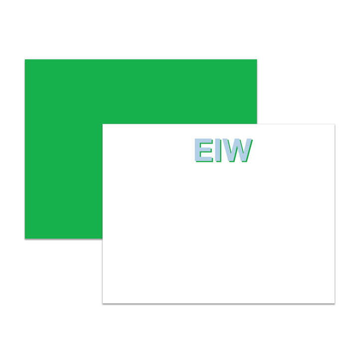 Shadow Initial Notecards