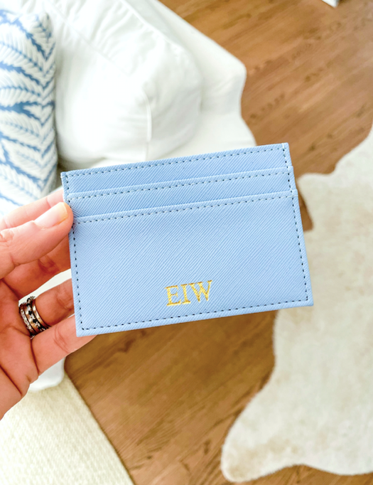 personalized slim card holder
