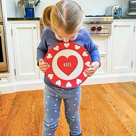 PERSONALIZED HEART PLATE