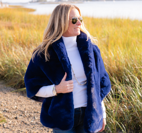 FAUX FUR CAPELET – The Monogram Corner