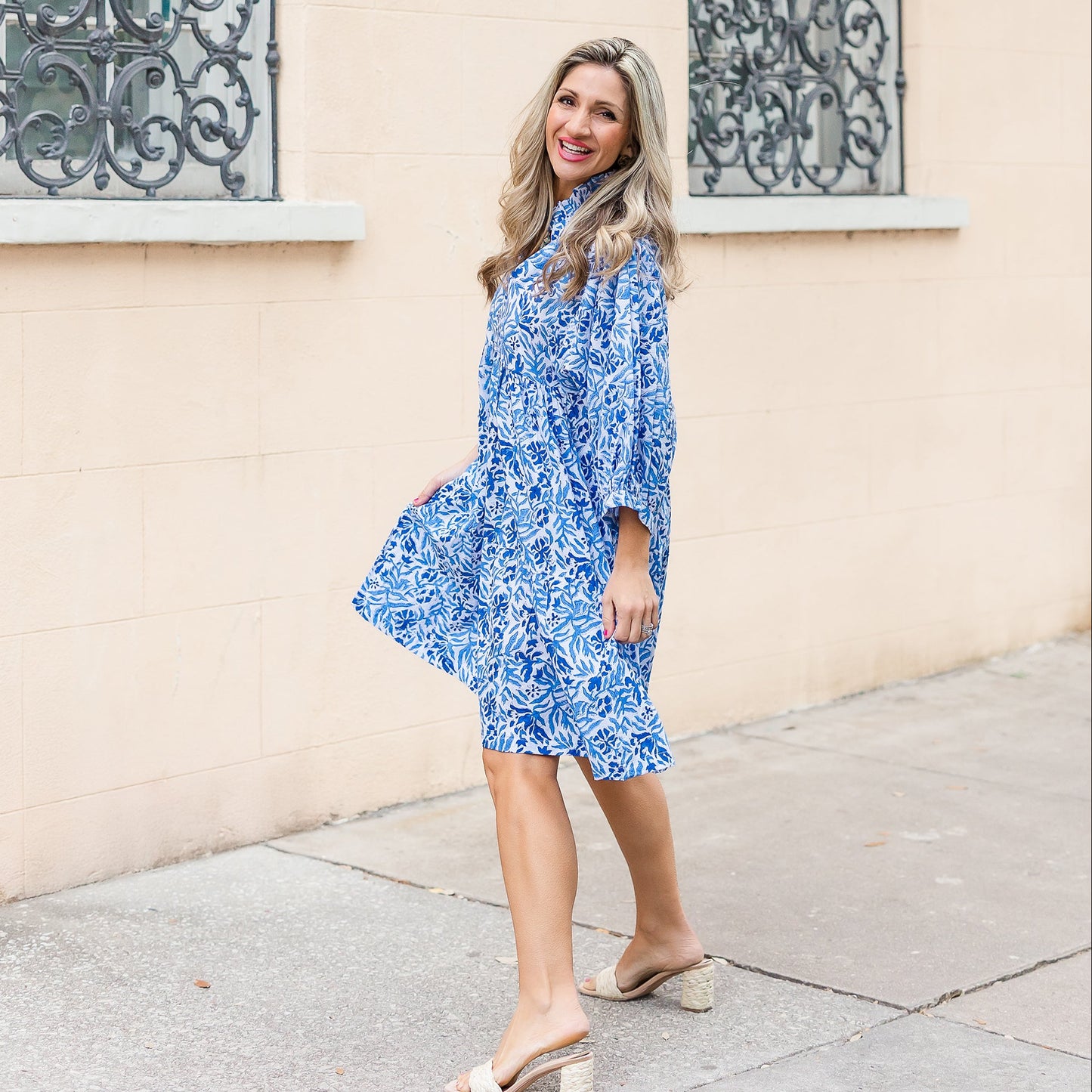 Palmetto Print Mini Dress