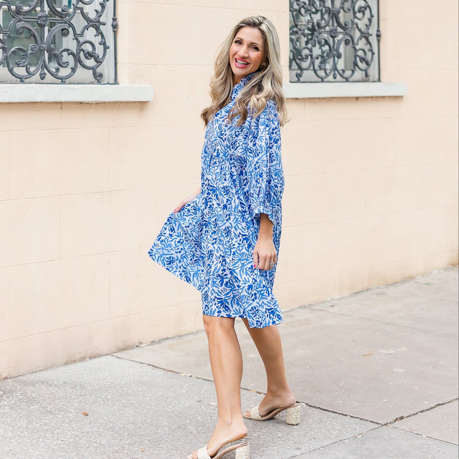 Palmetto Block Print Mini Dress – The Monogram Corner