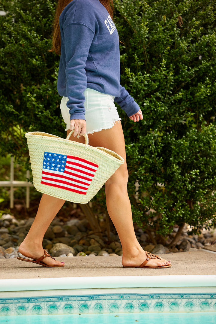 Brant Point Straw Basket Tote