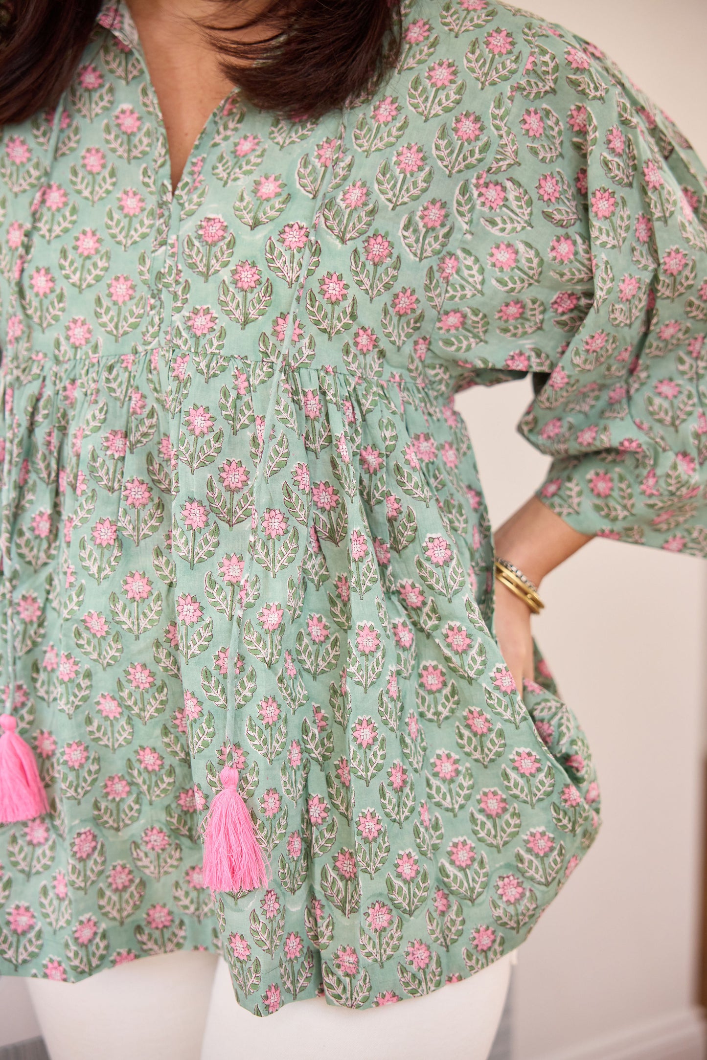Ophelia Block Print Top