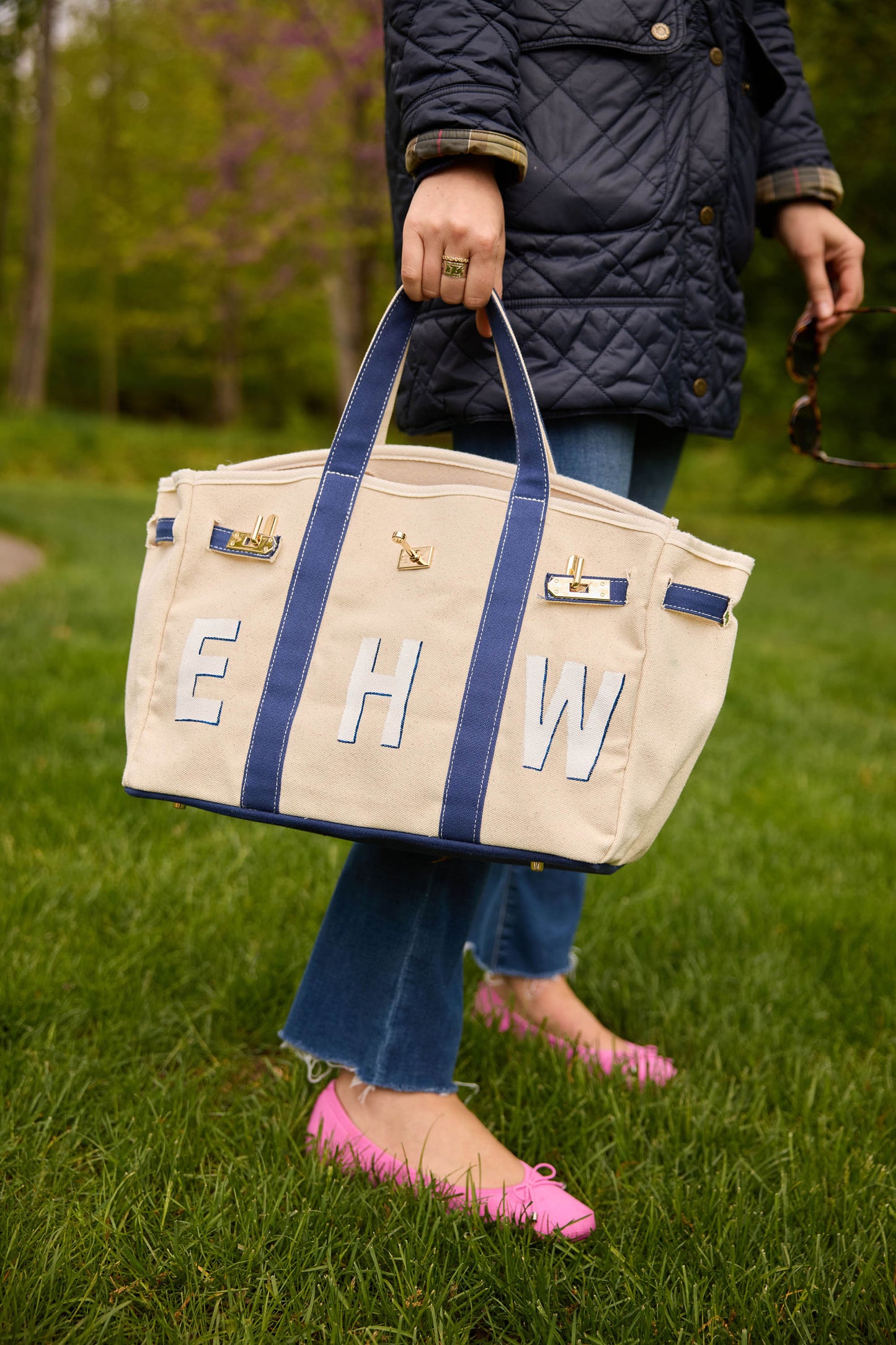 Hand Painted Elizabeth Tote