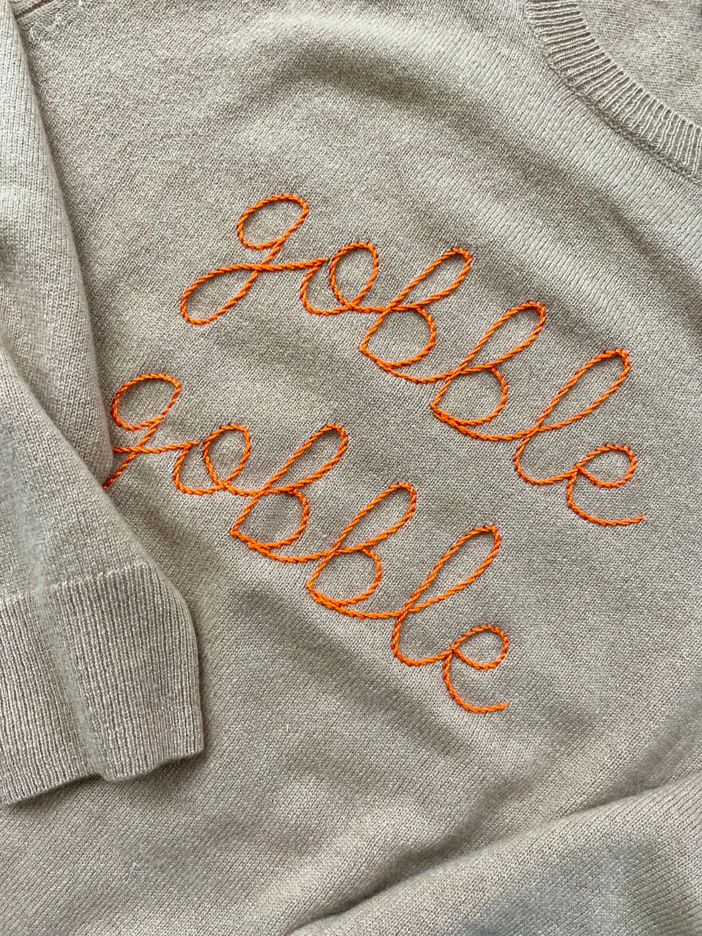 HAND EMBROIDERED CASHMERE SWEATER