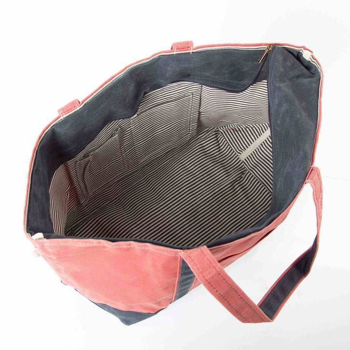 NANTUCKET RED WAXED CANVAS TOTE