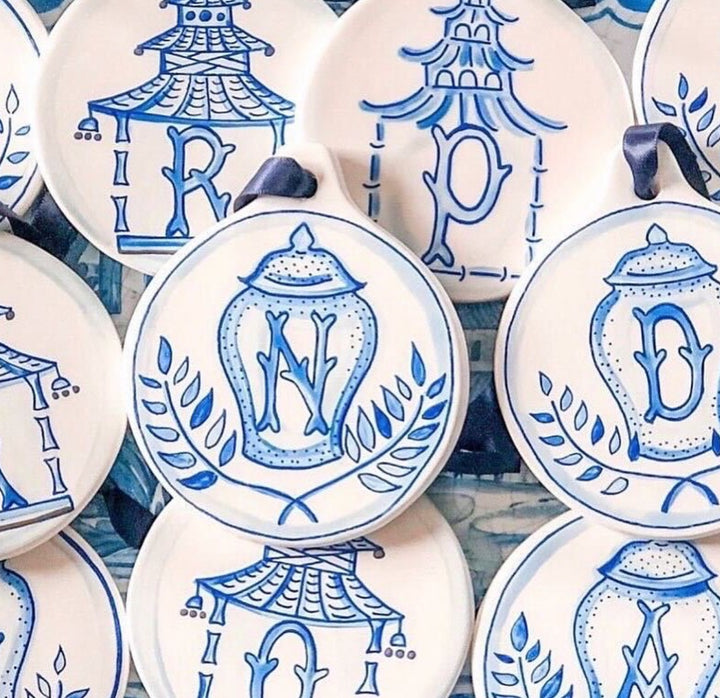 HANDPAINTED CHINOISERIE ORNAMENT