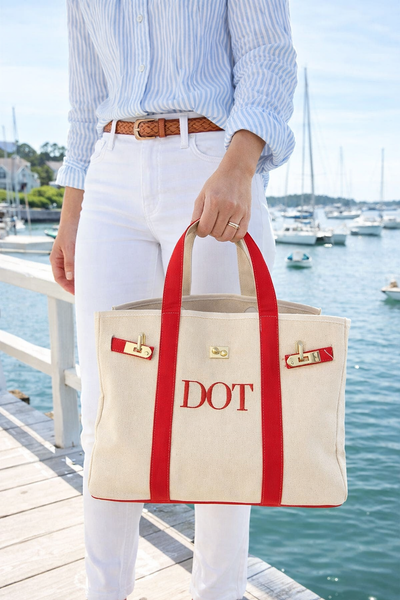 値引VAN幌布tote bag 刺繍ロゴ入り45×35サイズ新品未使用品 The Elizabeth Tote – The Monogram Corner