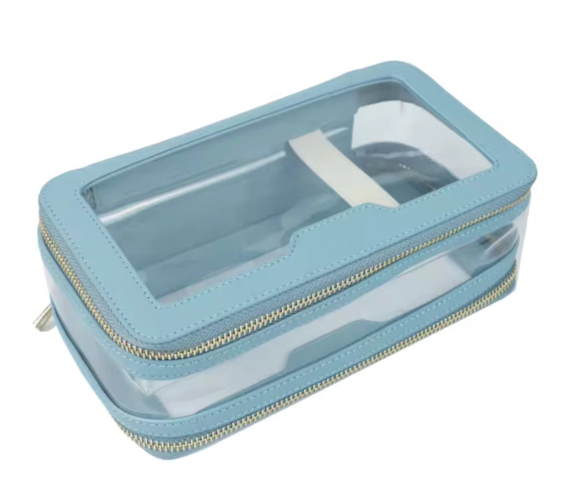 Double-Sided Clear Cosmetic Case