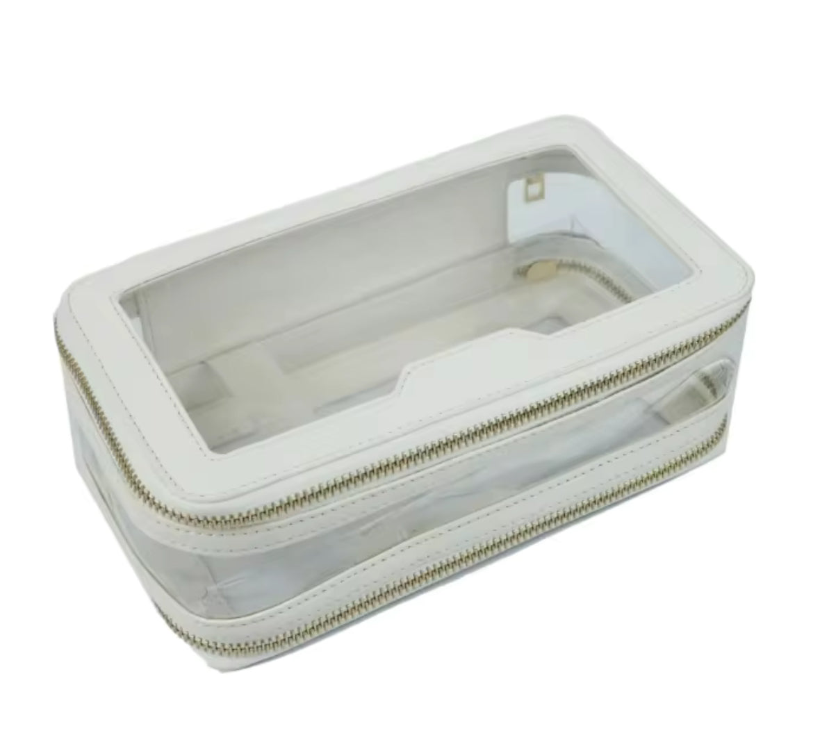 Double-Sided Clear Cosmetic Case