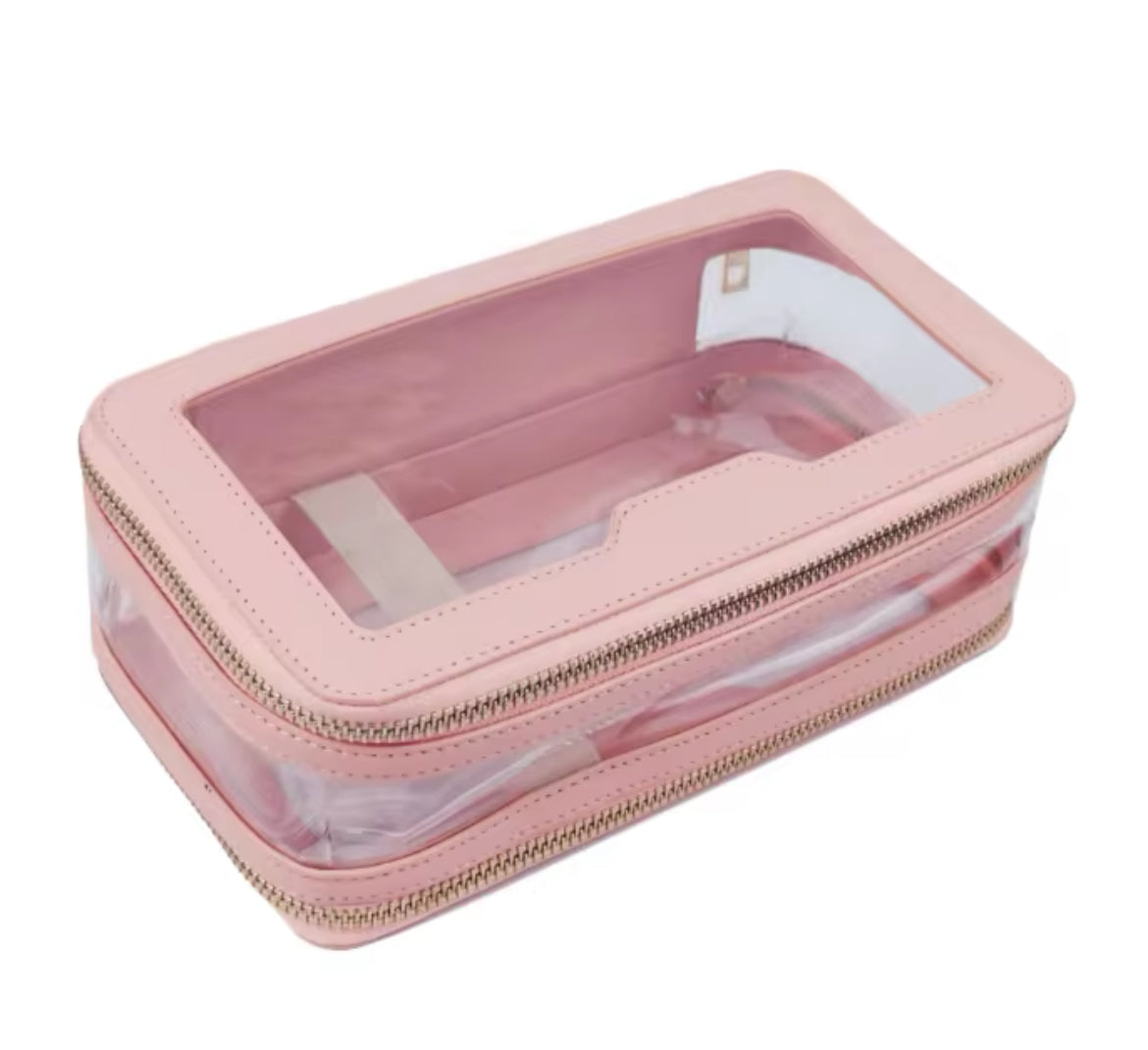 Double-Sided Clear Cosmetic Case