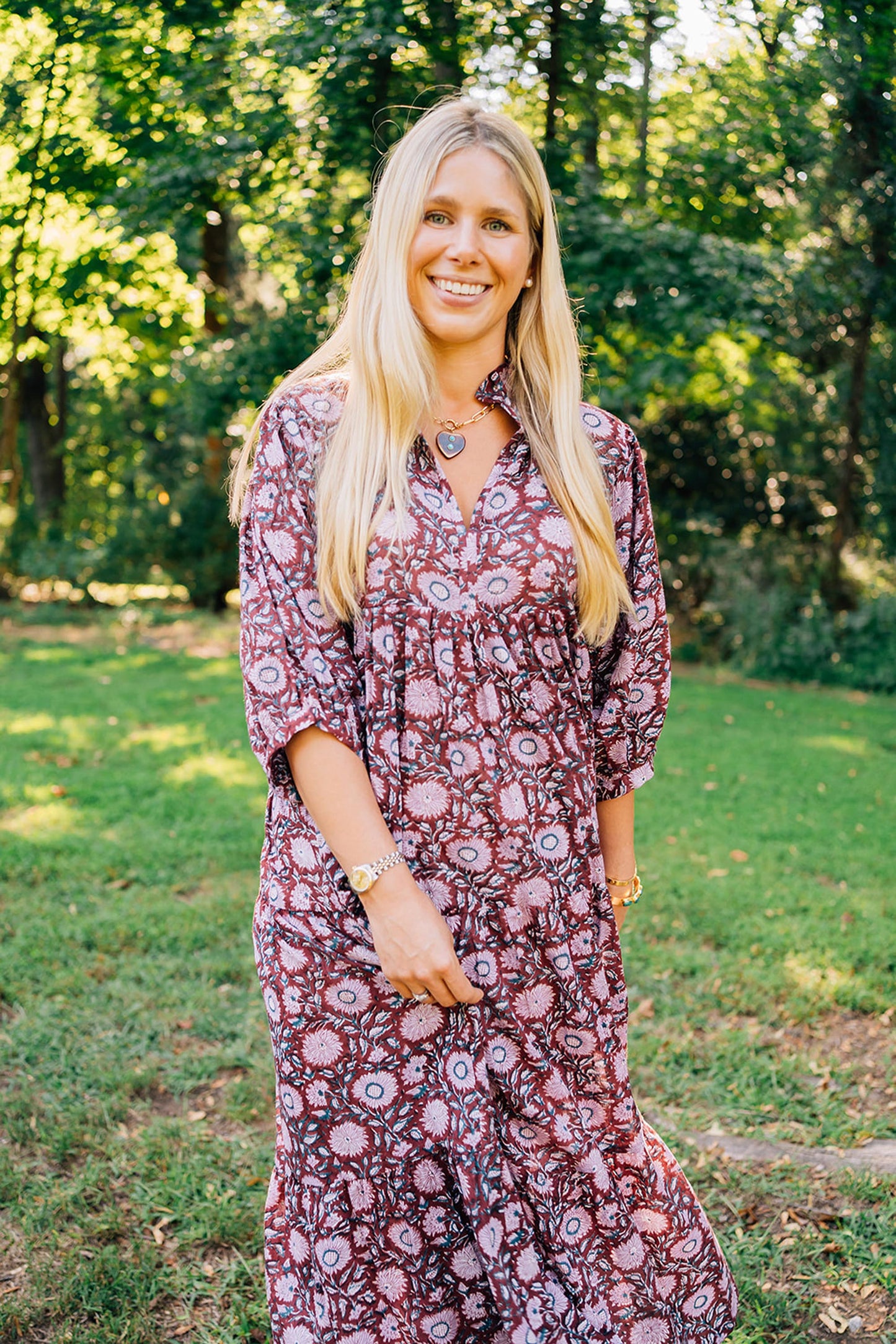 Palmetto Print Dress