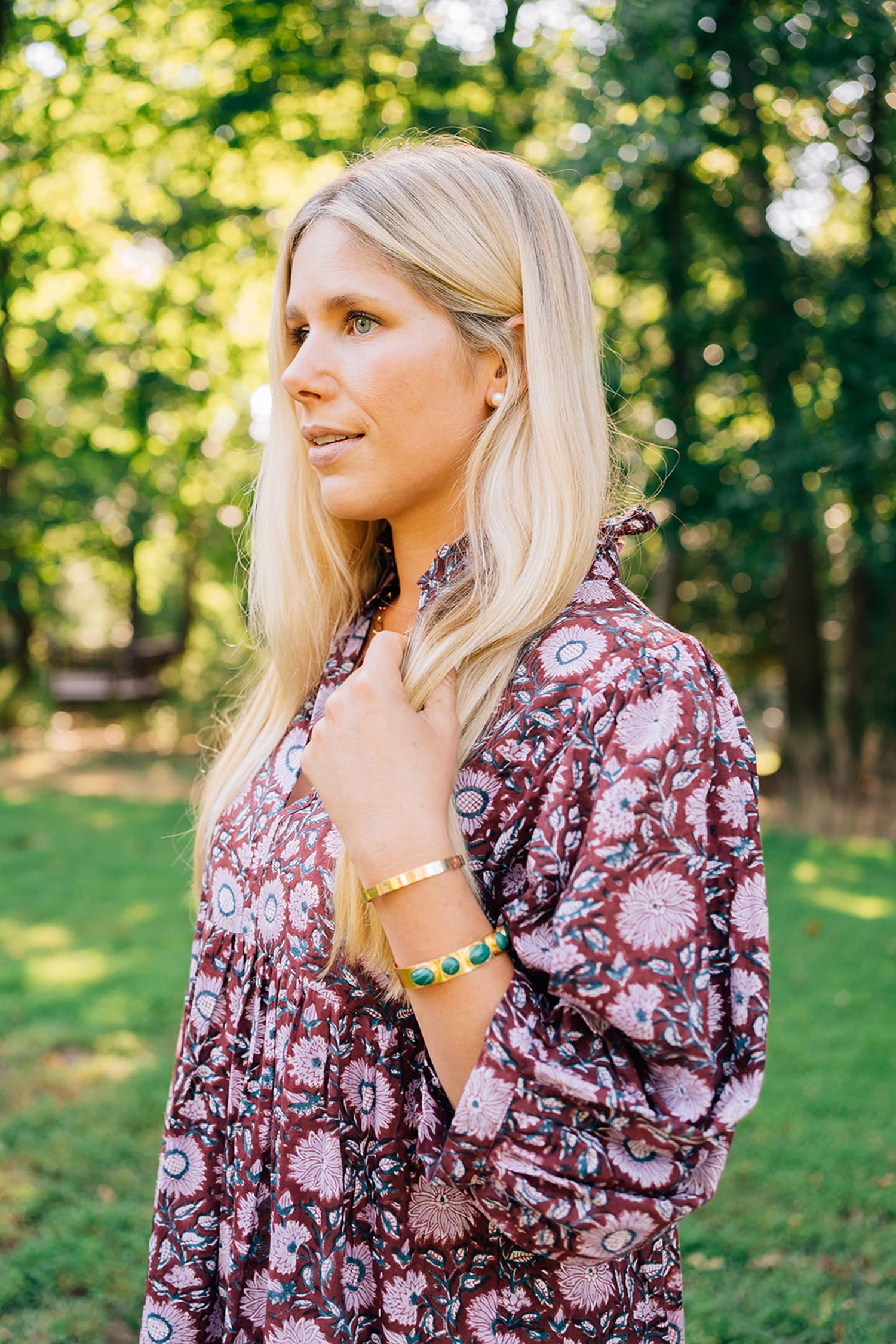 Palmetto Cotton Block Print Dress – The Monogram Corner Palmetto Cotton Block Print Dress – The Monogram Corner