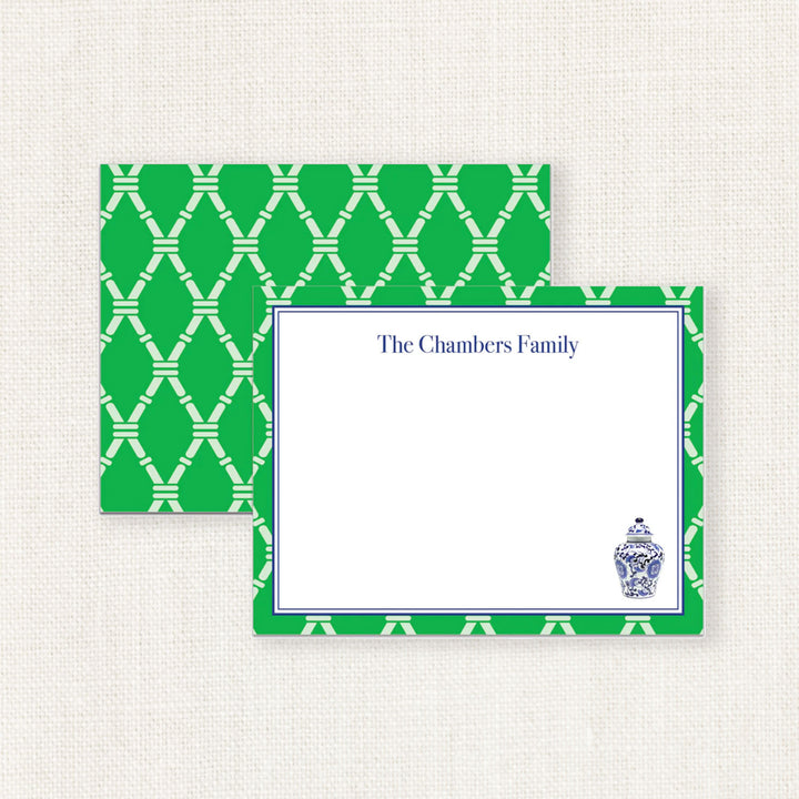 CHINOISERIE GREEN NOTECARDS