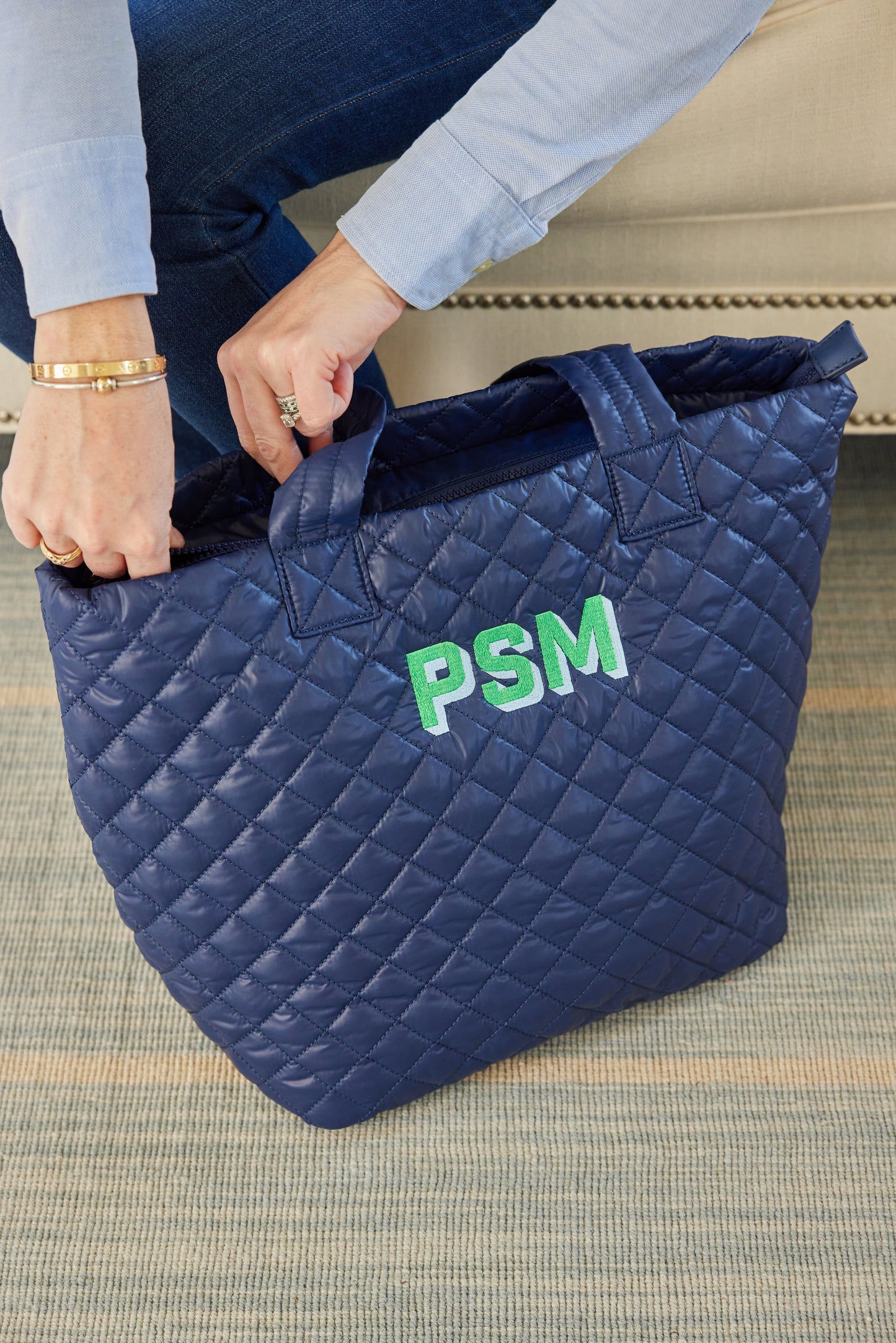PERSONALIZED QUILTED TOTE