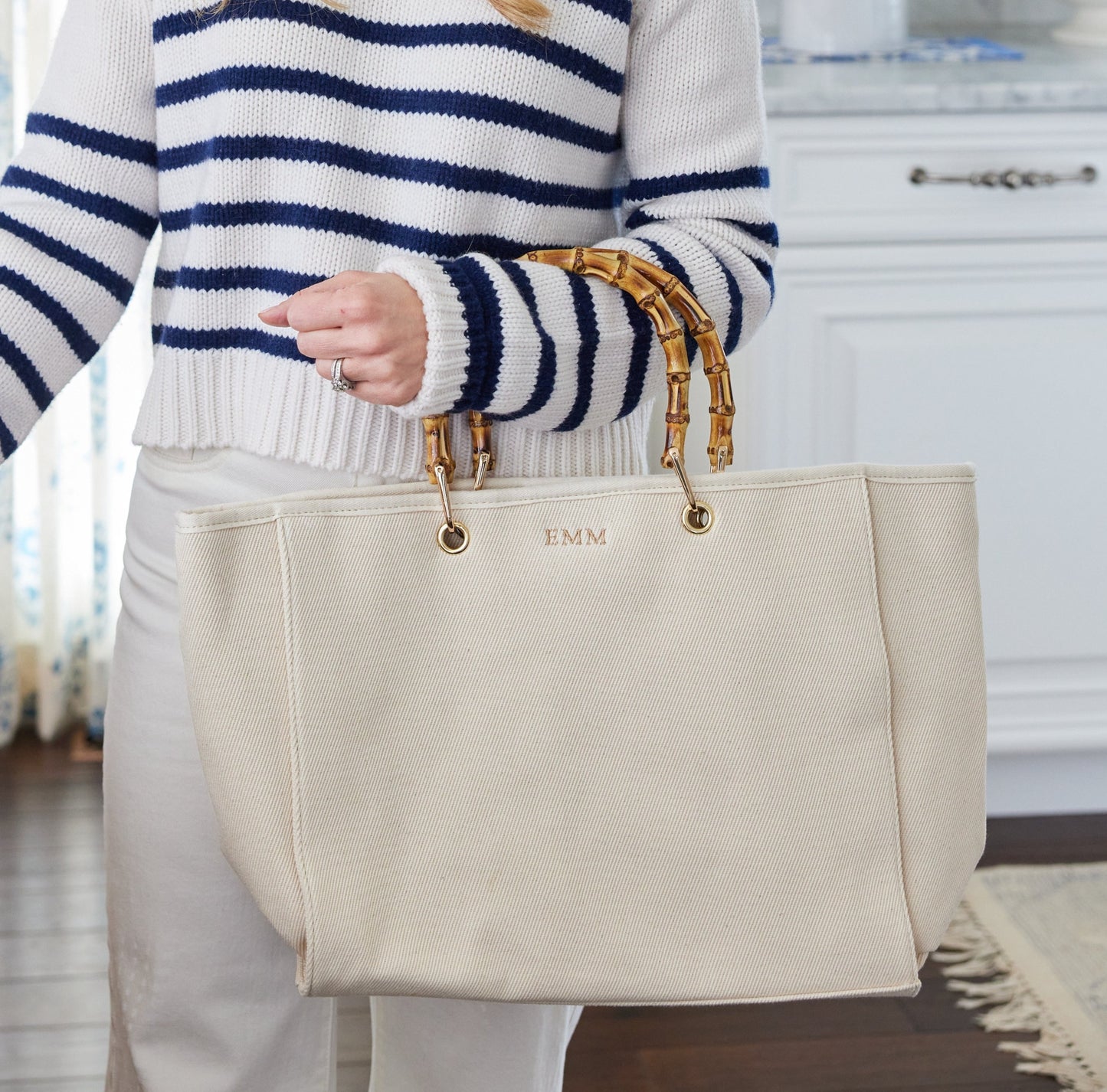 CLASSIC BAMBOO CANVAS TOTE