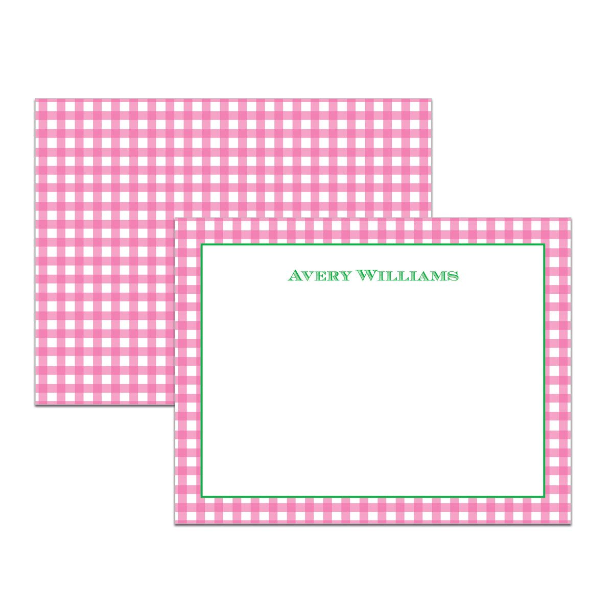 GINGHAM NOTECARDS