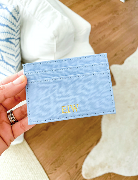 GOLD EMBOSSED ZIPPER WALLET – The Monogram Corner